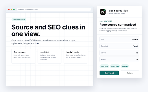 Page Source Plus screenshot