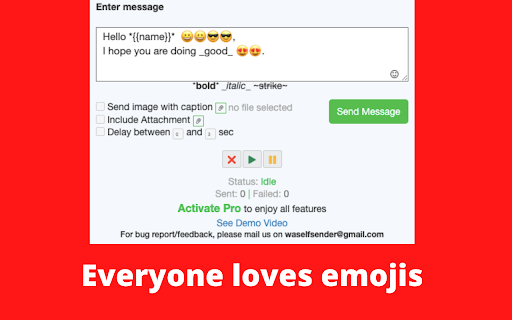 WA Self Sender - Free Messages Sender screenshot