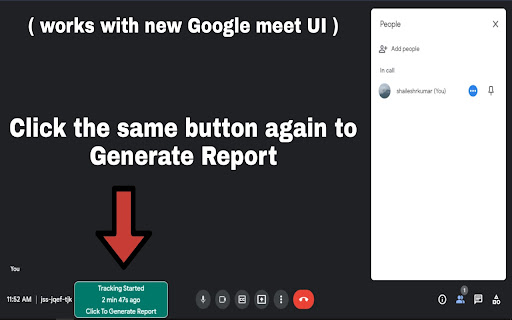 Meet Attendance Tracker – for Google Meet screenshot