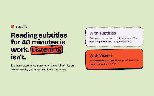Video Translator - Dub Courses, Talks & Podcasts | Vozelle screenshot