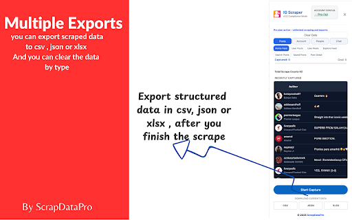 Post Scraper: Export Followers, Posts & Comments screenshot