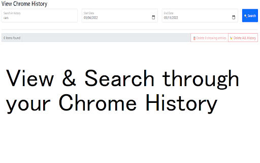 View Chrome History screenshot