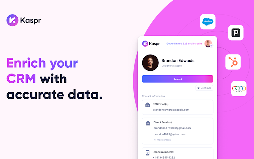 Kaspr: B2B Phone Number and Email Finder screenshot