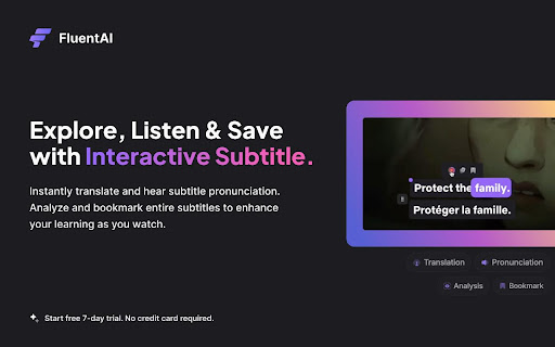 FluentAI: Dual Subtitles for Netflix & more screenshot