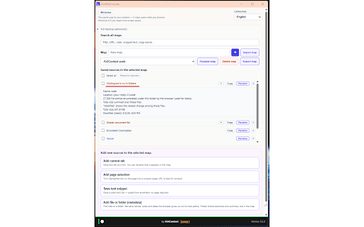 SortMySources screenshot