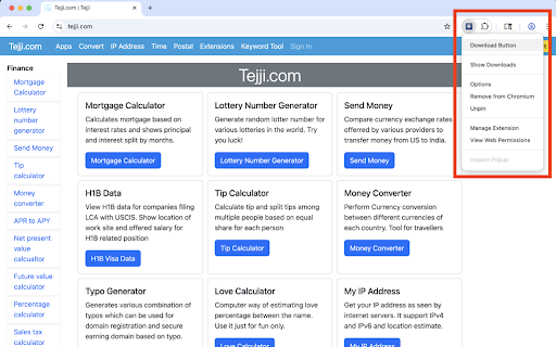 Download Button screenshot