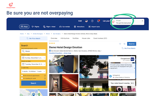 CheaperThere | Cheap Flight & Hotel Deals screenshot