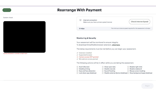 SimplifiedIQ Proctoring screenshot