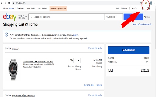 Ebay Cart Exporter screenshot