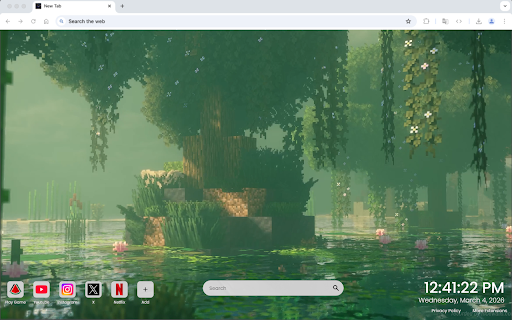Garden Lake Minecraft Live Wallpaper screenshot