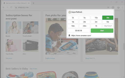 SuperRefresh , Auto Refresh pages screenshot
