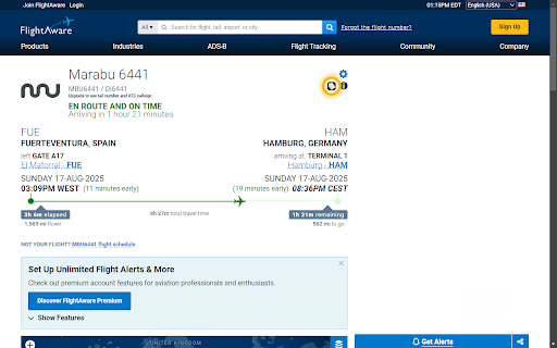 FlightAware → SimBrief Converter screenshot