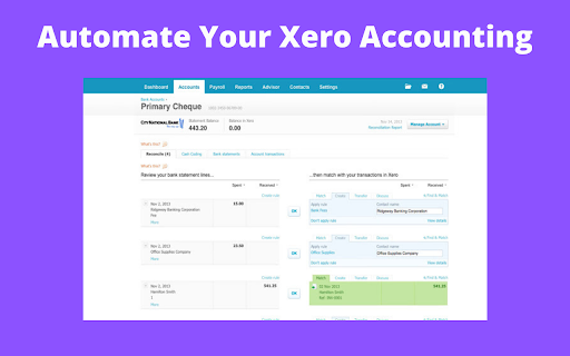 Xero Accounting Reconciliation Automation screenshot