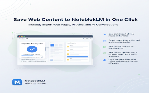 NotebookLM Importer - Web & YouTube screenshot