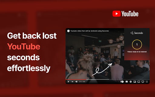 Secondo | Get back lost YouTube seconds screenshot