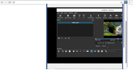 Shotcut online video editor screenshot