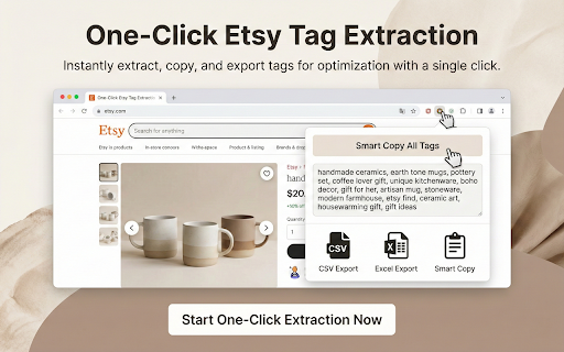 Etsy Tags Extractor - SEO & Keywords Tool screenshot