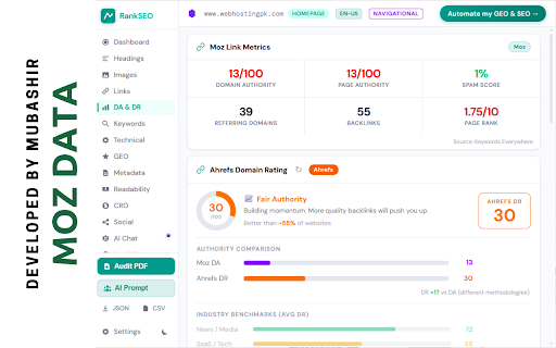 RankSEO - AEO & GEO Expert screenshot