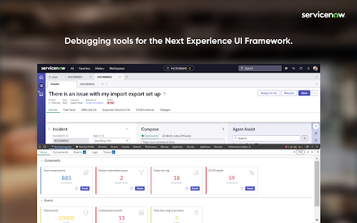 Next Experience Developer Tools screenshot