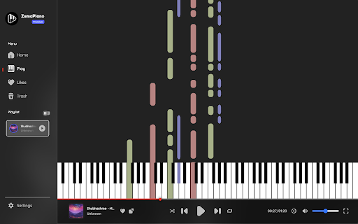 ZumaPiano: AI Piano Transcription & Lessons screenshot