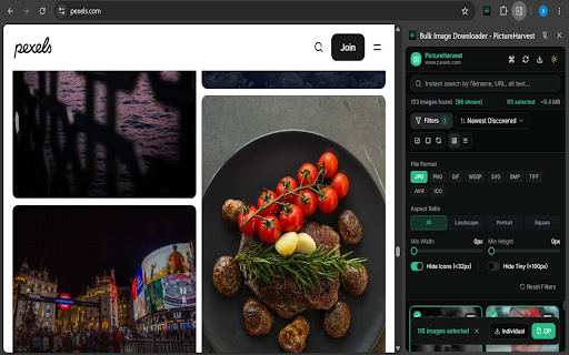 Bulk Image Downloader - PictureHarvest screenshot