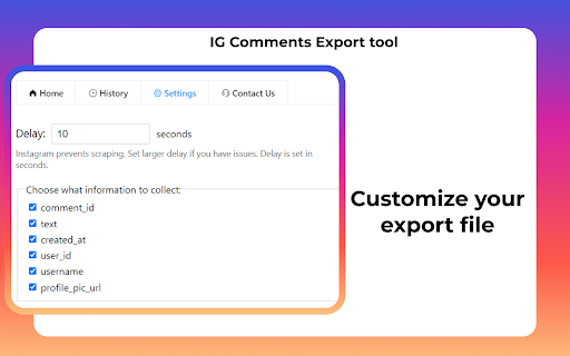 IG Exporter & Scraper: Export Instagram Comments data to list screenshot