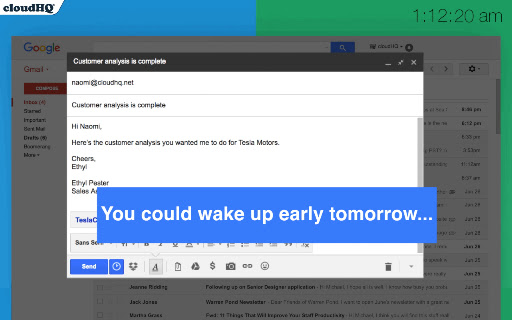 Schedule Email by cloudHQ screenshot