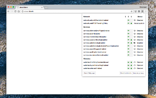 Privacy Settings screenshot