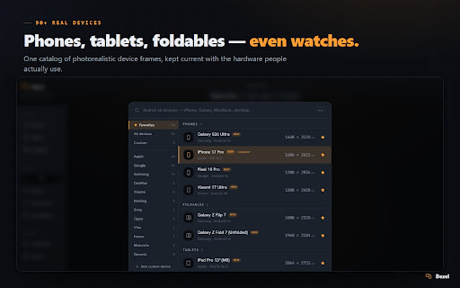 Bezel — Responsive Design Tester & Mobile Device Emulator screenshot