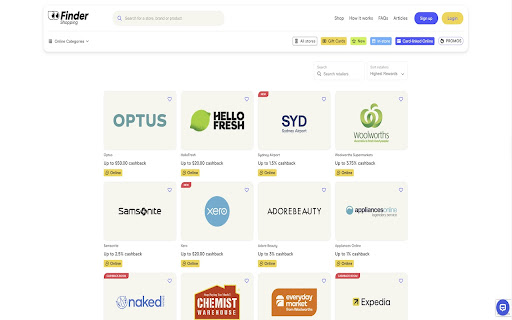 Finder Shopping screenshot