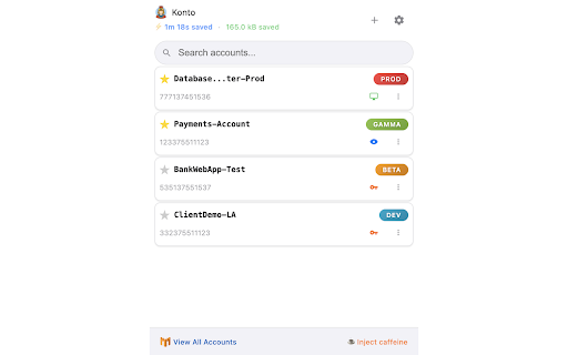 Konto - AWS Account Navigator - For AWS Devs screenshot