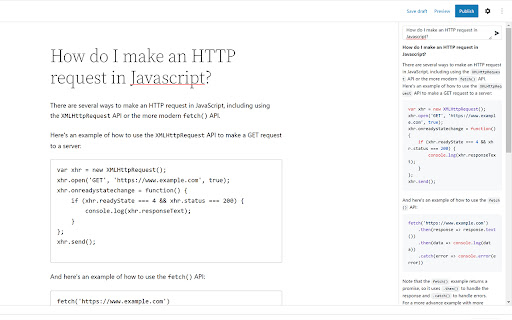 ChatGPT for Wordpress screenshot