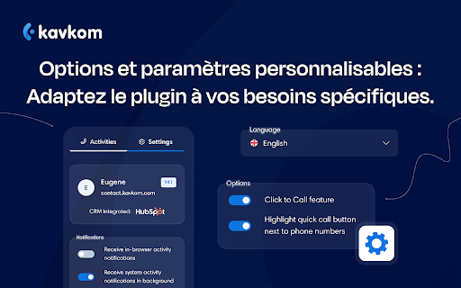 Kavkom Click to Call and Activity screenshot