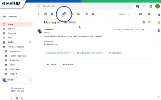 Share emails via secure URL link by cloudHQ screenshot
