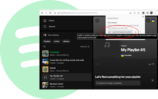 Spotify Playlist Builder screenshot