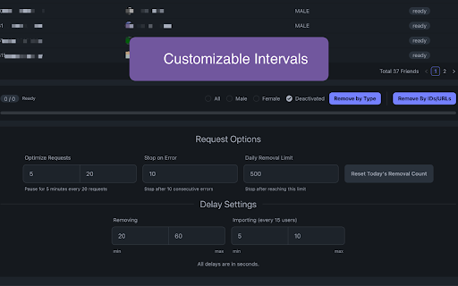 Friends Remover - Mass Delete & Unfriend Tool | Inactive Friends screenshot