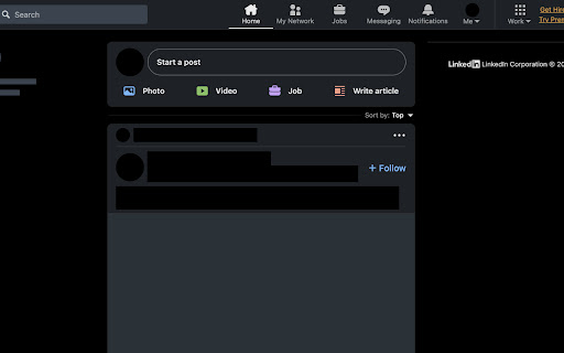 No LinkedIn News screenshot