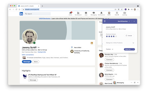 RecruitBot Extension screenshot