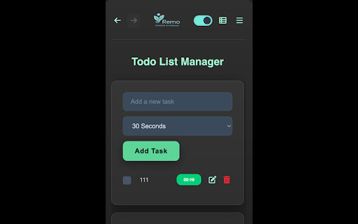 Remo - Reminder Extension screenshot