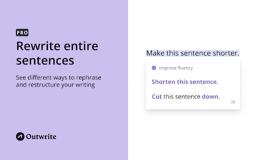 Outwrite — Grammar checker & rewrite tool screenshot