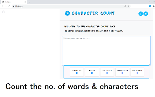 Character Count Tool screenshot