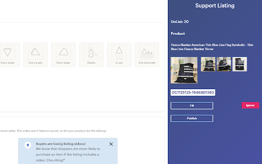 Etsy Listing screenshot