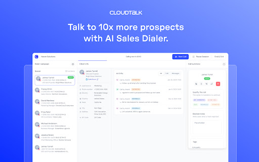 CloudTalk Click-to-Call screenshot