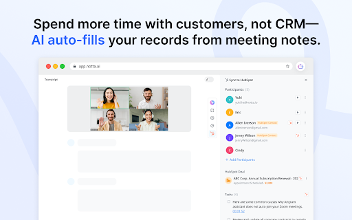 Notta Sales Agent screenshot
