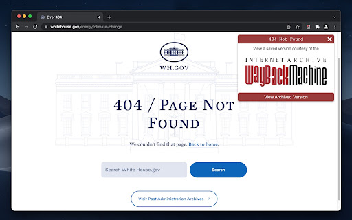 Wayback Machine screenshot