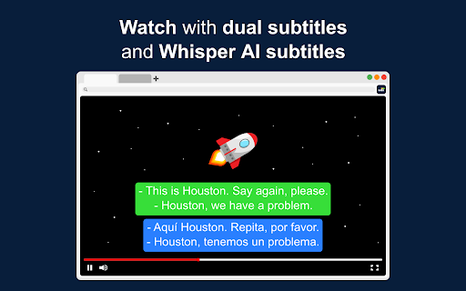 Sabi - AI Whisper & Dual Subtitles on Netflix, YouTube, Disney+, Viki screenshot