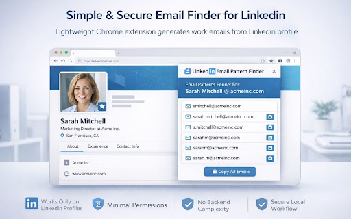 LinkedIn Email Pattern Finder screenshot