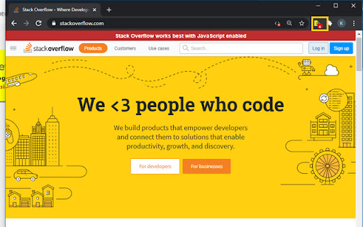 Easily Disable JavaScript screenshot