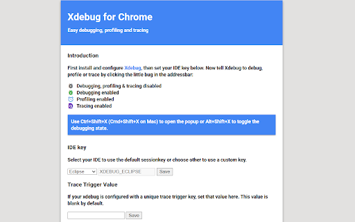 Xdebug Chrome Extension screenshot