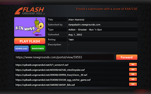 Flash Forwarder Tools Extension screenshot